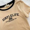 Caperucita Rosa (Rosa Navarro) Camiseta Crop Top Beige Simple Life (V22)