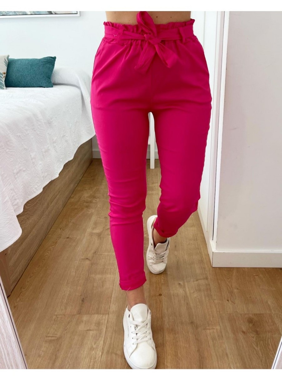 Caperucita Rosa (Rosa Navarro) Pantalon Baggy Fucsia Lazada Corea (V21)